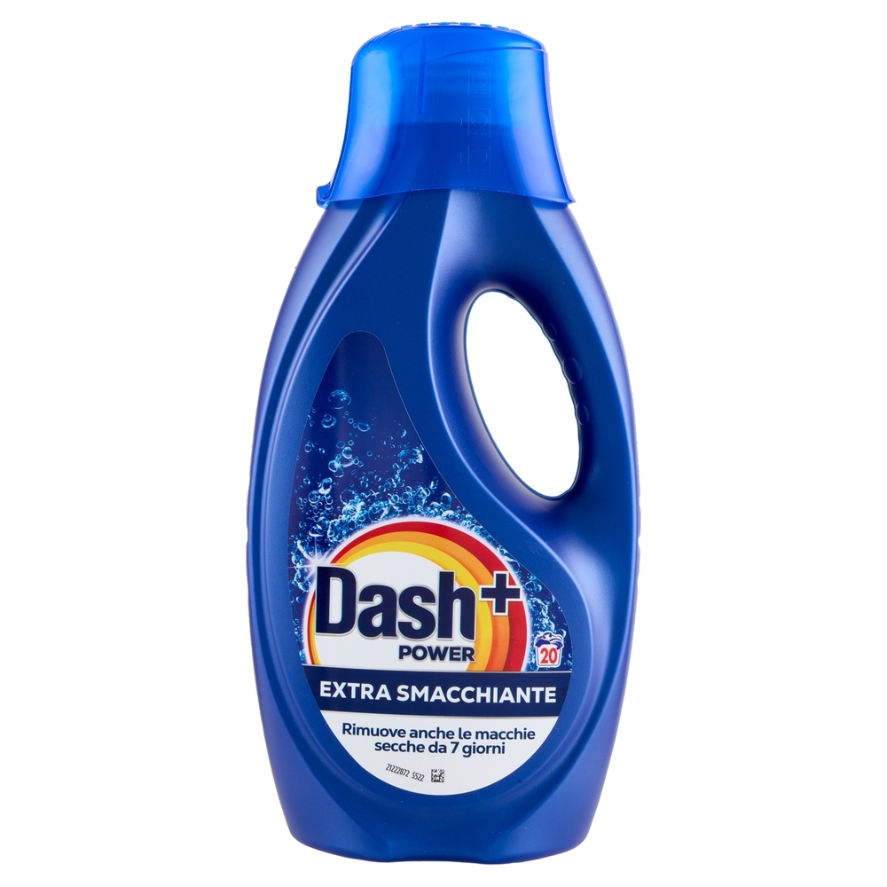 Dash Power Detersivo Liquido Lavatrice, Azione Extra-Smacchiante, 20 Lavaggi 900 ml